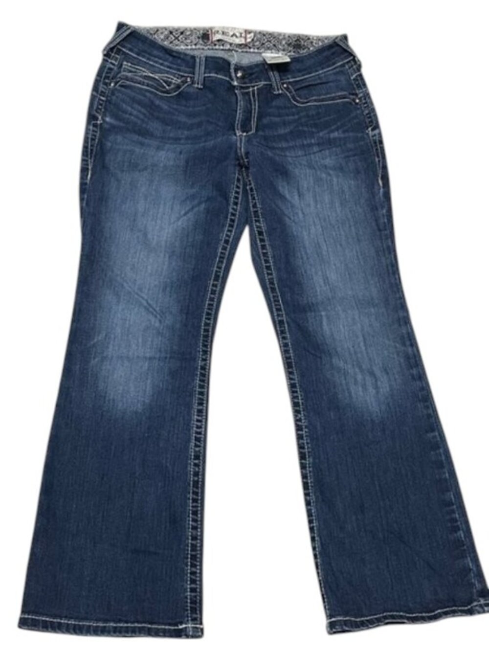 Ariat Women's Dark Wash Bootcut Jeans Mid-Rise Stretch Denim